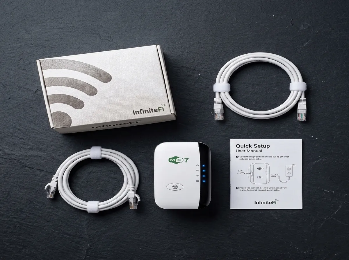InfiniteFi complete unboxing flatlay kit